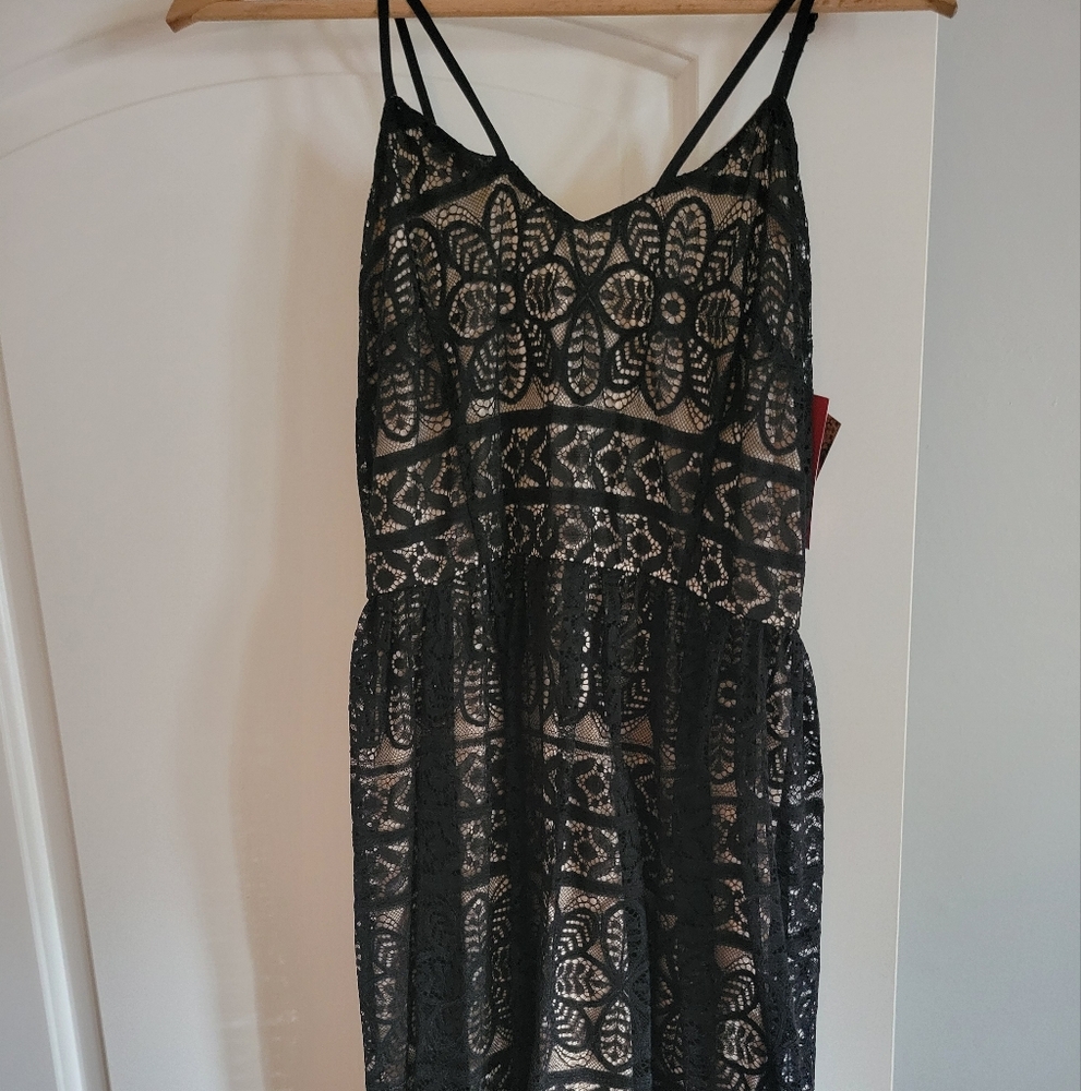 Xhilaration Black Strap Lace Dress